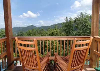 View from Awestruck cabin porch