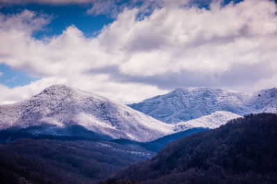 Smoky Mountains with snow