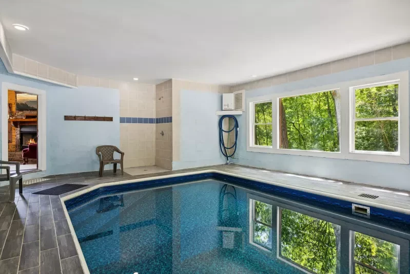 indoor pool at Mystical Creek Pool Lodge