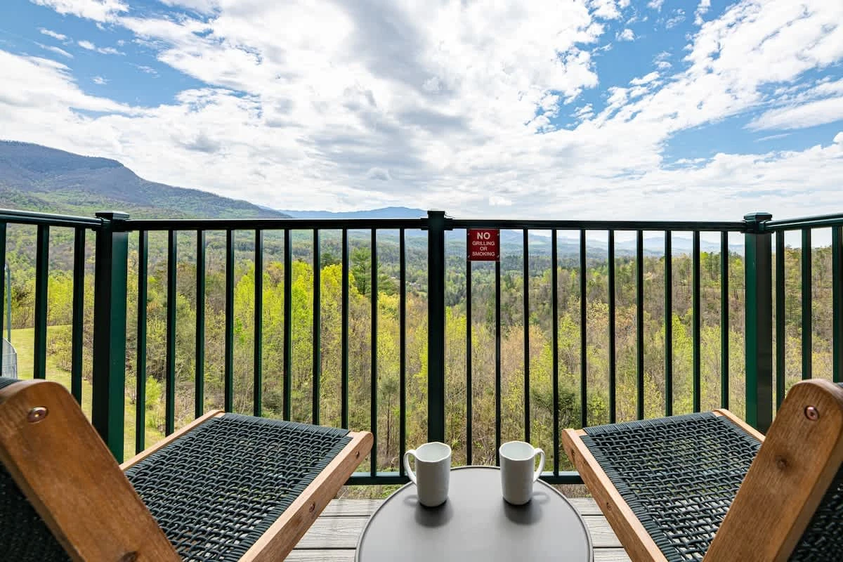 Private balcony furniture and view