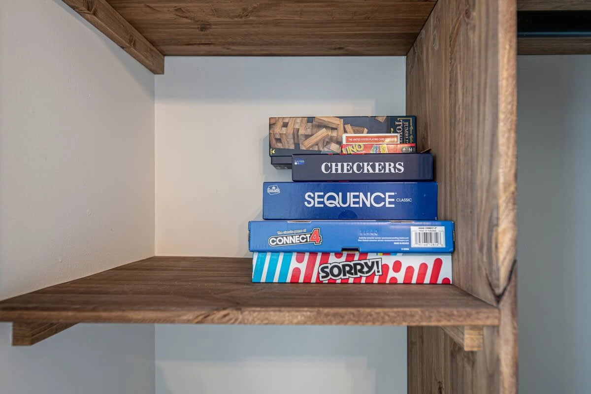 Condo includes games for guest use.