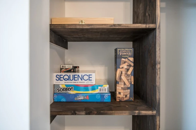 Board games ready for your enjoyment.