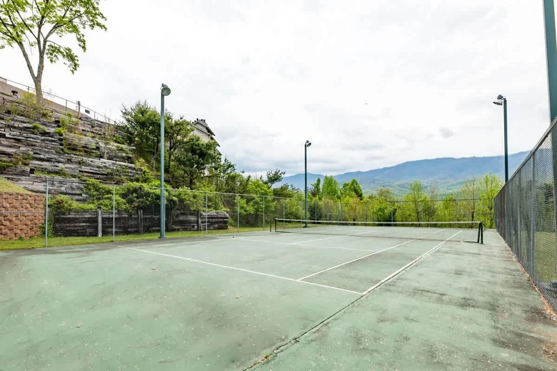 Enjoy playing tennis with this beautiful view with our provided tennis rackets.
