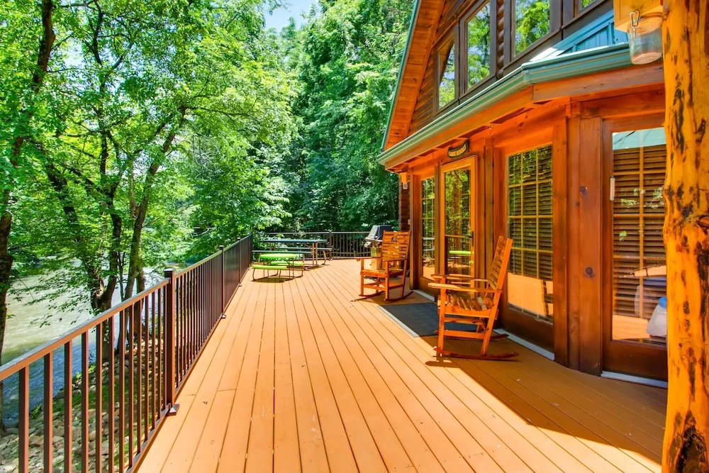 a river adventure is one of our secluded Smoky Mountain cabins on the river