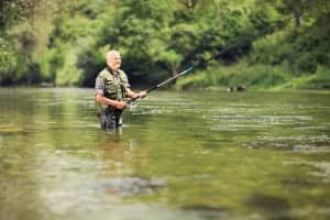 Fishing at Secluded Smoky Mountain Cabin on the River