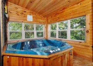 The Pioneer private hot tub 4 bedroom cabin rentals in Gatlinburg TN
