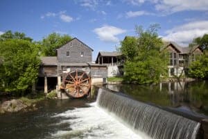 Scenic photo of the Olf Mill in Pigeon Forge TN.