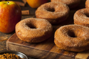 Delicious apple cinnamon donuts.
