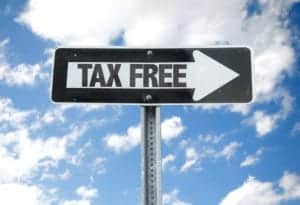 tax free sign