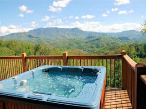Smoky Mountains views and hot tub