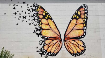 butterfly mural in sevierville tennessee